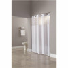 Hookless Madison 71 In. X 77 In. White Shower Curtain With Snap Liner