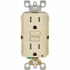 Leviton 15 Amp 125-Volt Duplex Self-Test Smartlockpro Tamper Resistant Afci/Gfci Dual Function Outlet, Ivory