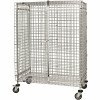 Quantum Storage Systems 1000 Lbs. 24 In. X 36 In. X 69 In. Stem Castered Wire Security Cart In Chrome