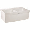 Mustee Utilatwin 24 In. X 40 In. X 33 In. Fiberglass Wall-Mount Double-Basin Laundry Tub