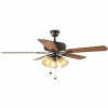 Hampton Bay Glendale 52 In. Indoor Oil Rubbed Bronze Ceiling Fan With Light Kit
