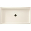 Swan 32 In. X 60 In. Solid Surface Single Threshold Center Drain Shower Pan In White