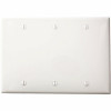 Leviton Ivory 3-Gang Blank Plate Wall Plate (1-Pack)