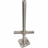 Metaltech 24 In. Adjustable Leveling Jack In Galvanized Steel With Base Plate For Scaffolding Frames