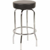 Boss Office Products Black Bar Stool Chrome Finish Frame