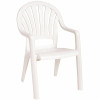 Fan Back White Patio Chair