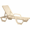 Grosfillex Bahia Sandstone Plastic Outdoor Chaise Lounge