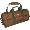 Bucket Boss Gatemouth 24 In. Tool Bag In Brown And Green With 36 Pockets