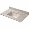 Home Decorators Collection 31 In. W X 19 In. D Marble Vanity Top In Carrara With White Trough Sink