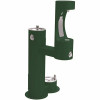 Elkay Outdoor Ezh20 Evergreen Bi-Level Pedestal With Pet Station Drinking Fountain With Lower Bottle Filling Station