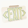 Clear Lucite 50' Visibility 5 Fc Rated Energy-Free Photoluminescent Ul924 Emergency Exit Sign Led Compliant - Gr Outline