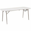 National Public Seating 72 In. Grey Plastic Fold-In-Half Folding Banquet Table