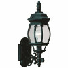 Sea Gull Lighting Wynfield 19.75 In. H 1-Light Black Outdoor 19.75 In. Wall Lantern Sconce With Clear Beveled Glass