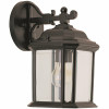 Sea Gull Lighting Kent 1-Light Black Outdoor Wall Lantern Sconce - 3585384