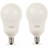 60-Watt Equivalent A15 Candelabra Dimmable Cec Title 24 White Glass Led Ceiling Fan Light Bulb Soft White (2-Pack)