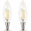 60-Watt Equivalent B10 Candelabra Dimmable Filament Cec Clear Glass Chandelier Led Light Bulb, Soft White (2-Pack)