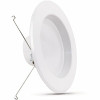 5/6 In. 75W Equivalent Soft White 2700K Dimmable Cec Integrated Led Retrofit White Recessed Light Trim Downlight(6-Pack)