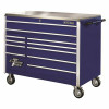 Extreme Tools 55 In. 11-Drawer Professional Roller Cabinet With Stainless Steel Work Surface In Blue