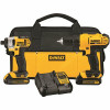 Dewalt 20-Volt Max Cordless Drill/Impact Combo Kit (2-Tool) With (2) 20-Volt 1.3Ah Batteries, Charger & Bag