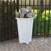 Mayne Self-Watering Lakeland 28 In. White Polyethylene Patio Planter