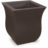 Mayne Valencia 16 In. X 16 In. X 18 In. Espresso Square Polyethylene Planter