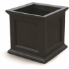 Mayne Self-Watering Fairfield 28 In. Black Plastic Square Planter