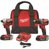 M18 18-Volt Lithium-Ion Brushless Cordless Compact Drill/Impact Combo Kit (2-Tool) W/ (2) 2.0Ah Batteries, Charger & Bag
