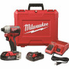 M18 18-Volt Lithium-Ion Brushless Cordless 1/4 In. Impact Driver Kit With Two 2.0 Ah Batteries, Charger And Hard Case