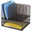 Safco Onyx 13.5 In. X 11.38 In. X 13 In. 8-Section Steel Mesh Desk Organizer Black