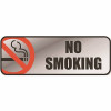 Cosco 9 In. X 3 In. Silver/Red Brush Metal Office Sign No Smoking