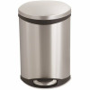 Safco 3 Gal. Stainless Steel Touchless Ellipse Medical Step-On Trash Can