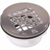 Oatey Round No-Caulk White Pvc Shower Drain With 4-1/4 In. Round Snap-In Stainless Steel Drain Cover