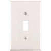 Leviton 1-Gang White Midway Toggle Nylon Wall Plate, Package Of 10
