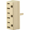 Leviton Triple-Tap Grounding Outlet Splitters Adapter, Ivory