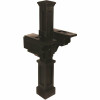 Mayne Rockport Plastic Double Mailbox Post, Black