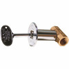 Blue Flame Straight Gas Valve Kit Includes Brass Valve, Floor Plate And Key In Polished Chrome