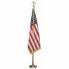 Valley Forge Flag Deluxe 3 Ft. X 5 Ft. Nylon U.S. Flag Indoor Presentation Set With 7 Ft. Oak Flagpole
