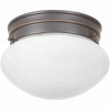 Design House Millbridge 1-Light 7-5/8 In. Oil Rubbed Bronze Ceiling Semi Flush Mount Light Fixture