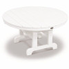 Trex Outdoor Furniture Cape Cod 36 In. Classic White Round Plastic Outdoor Patio Coffee Table