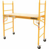 Metaltech Jobsite 6 Ft. W X 6.25 Ft. H X 2.5 Ft. D Metal Baker Style Rolling Scaffold Platform, 1000 Lbs. Load Capacity