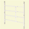 Segal 15 In. To 22 In.W X 21 In. H Height Carbon Steel, Fixed 4-Bar Window Guard, White