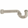 Westbrass 1-1/2 In. X 1-1/2 In. Brass P- Trap With Flange In Satin Nickel