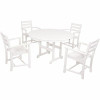 Trex Outdoor Furniture Monterey Bay Classic White 5-Piece Plastic Outdoor Patio Dining Set