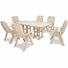 Trex Outdoor Furniture Yacht Club Sand Castle 7-Piece High Back Plastic Outdoor Patio Dining Set