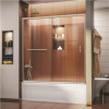 Dreamline Infinity-Z 56 To 60 In. X 58 In. Semi-Frameless Sliding Tub Door In Brushed Nickel