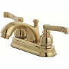 Kingston Brass Royale Classic 4 In. Centerset 2-Handle Mid-Arc Bathroom Faucet In Polished Brass