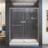 Dreamline Infinity-Z 56 To 60 In. X 72 In. Semi-Frameless Sliding Shower Door In Brushed Nickel