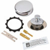 Universal Nufit Push Pull Bathtub Stopper With Grid Strainer, Innovator Overflow Silicone, Two Pins Kit In Chrome Plated