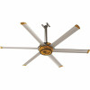 Big Ass Fans 2025 7 Ft. Indoor Yellow And Silver Aluminum Shop Ceiling Fan With Wall Control