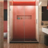 Dreamline Unidoor Plus 59 To 59.5 In. X 72 In. Frameless Hinged Shower Door In Brushed Nickel